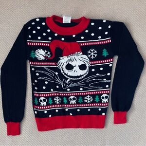 Nightmare Before Christmas Unisex Festive Christmas Sweater Featuring Santa Jack